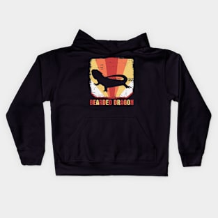 Vintage Bearded Dragon Retro Style Kids Hoodie